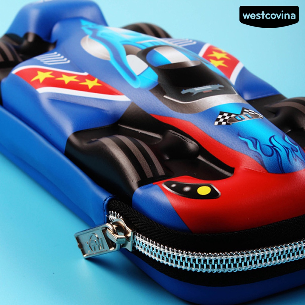 [WSTN]✎Túi Đựng Bút Hình Xe Hơi Sức Chứa Lớn Có Khóa Kéo Chống Thấm Nước Bề Mặt Mịn