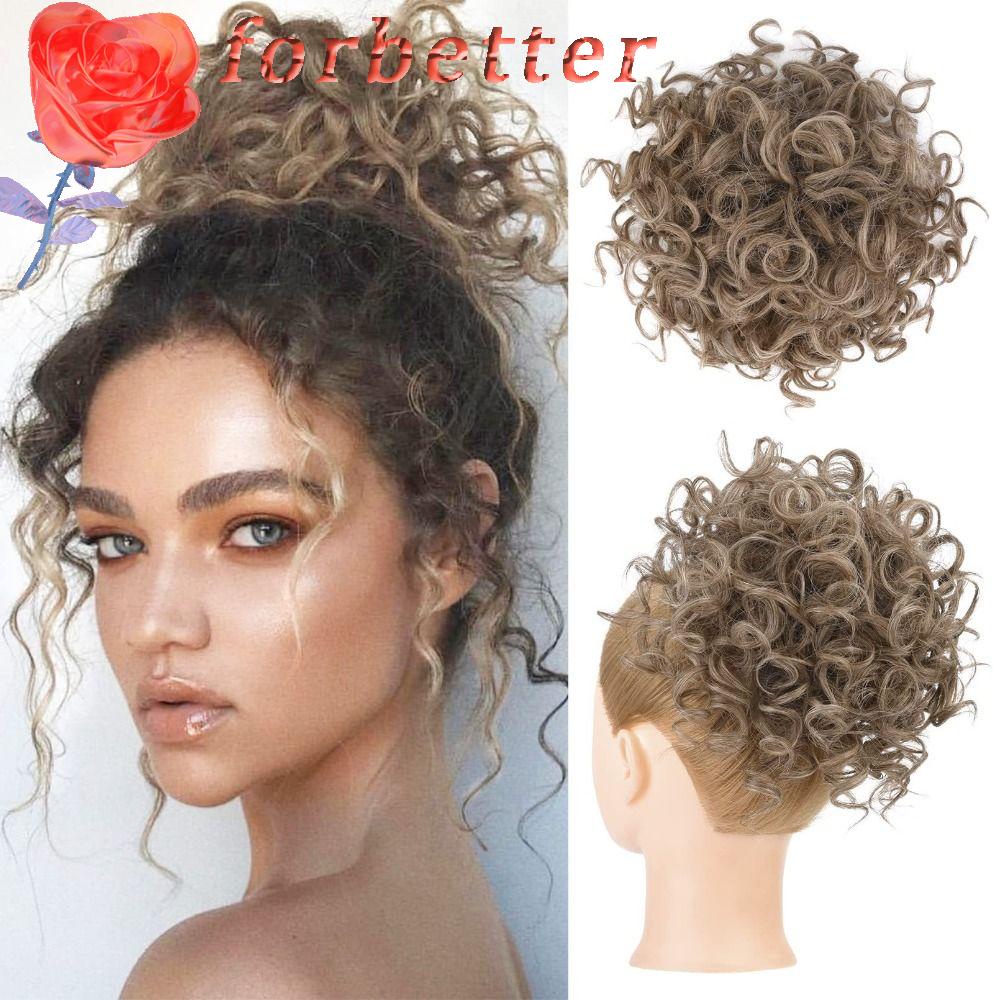 Búi Tóc Giả Xoăn Màu Đen Tự Nhiên Chất Lượng Cao Dành Cho Nữ