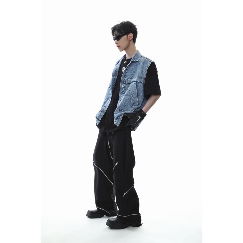 Áo Khoác Denim Không Tay Thời Trang Mùa Hè Dành Cho Nam Giới