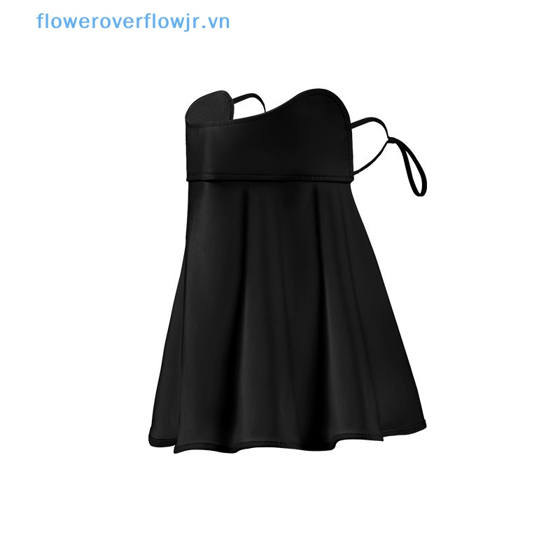 Khẩu Trang Chống Nắng Bằng Lụa Lạnh Che Tai Và Cổ Chống Tia UV Bảo Vệ Mặt Cho Nữ Khi Lái Xe