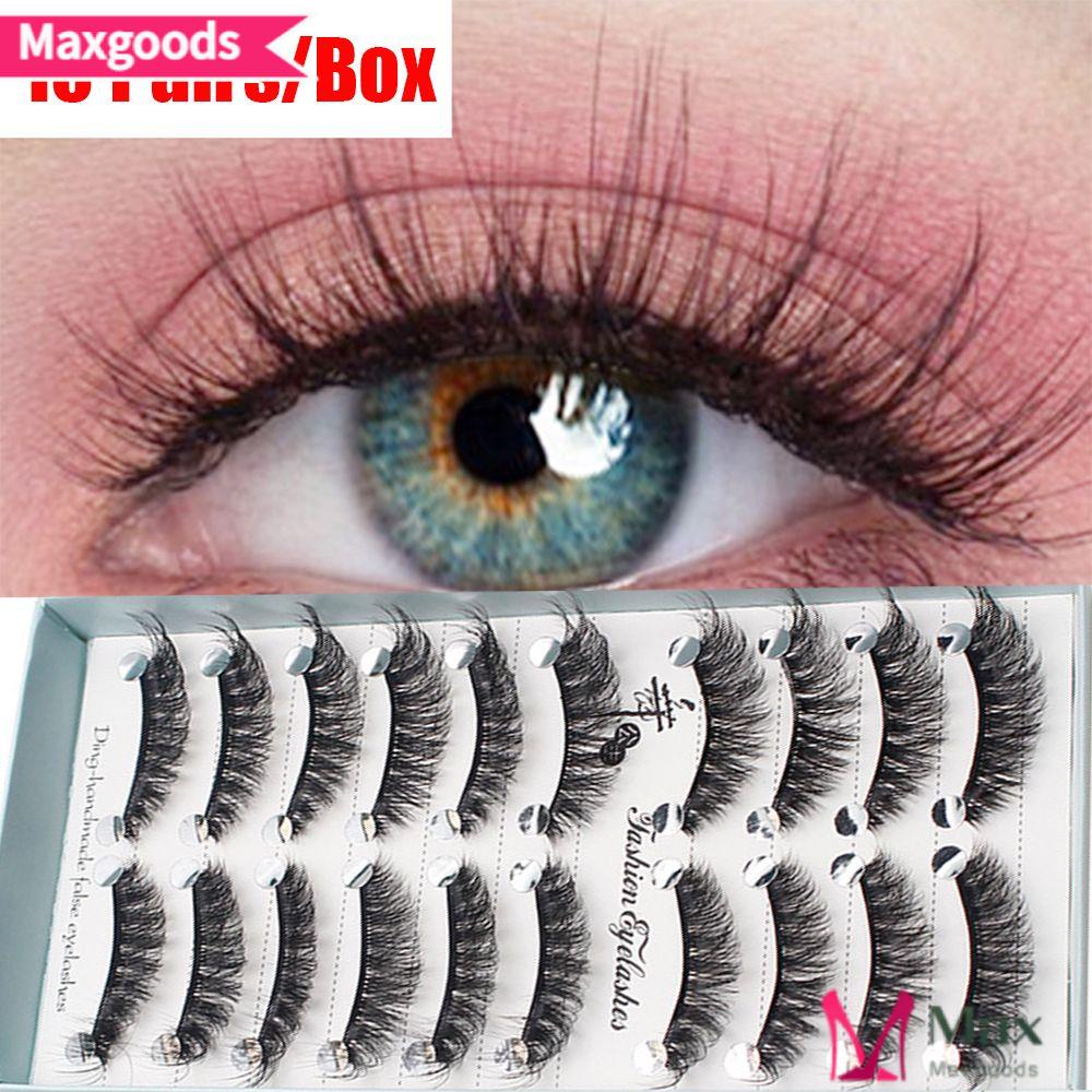Set 10 Cặp Lông Mi Giả Ngắn Tự Nhiên Tái Sử Dụng Linh Hoạt