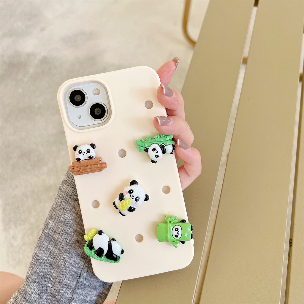 Ốp Điện Thoại Tpu Silicon Mềm Chống Sốc In Hình Gấu Trúc Hoạt Hình Dễ Thương Cho iPhone 14 13 12 11 Pro Max