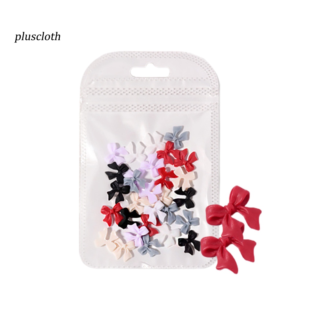 Set 30 Hạt Nhựa Hình Nơ 3D Đính Móng Tay