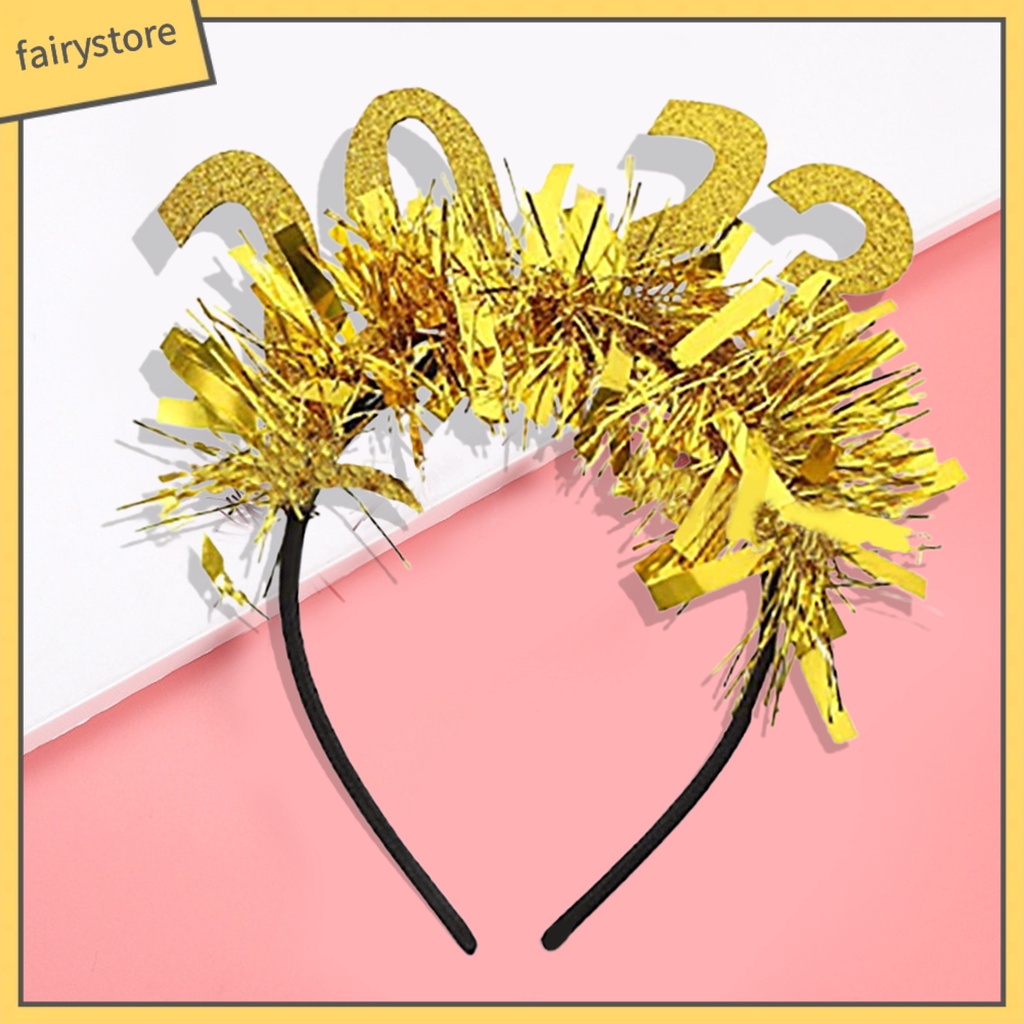 Băng Đô Cài Tóc Co Giãn Chống Trượt Trang Trí Hình Ngôi Sao Năm Mới