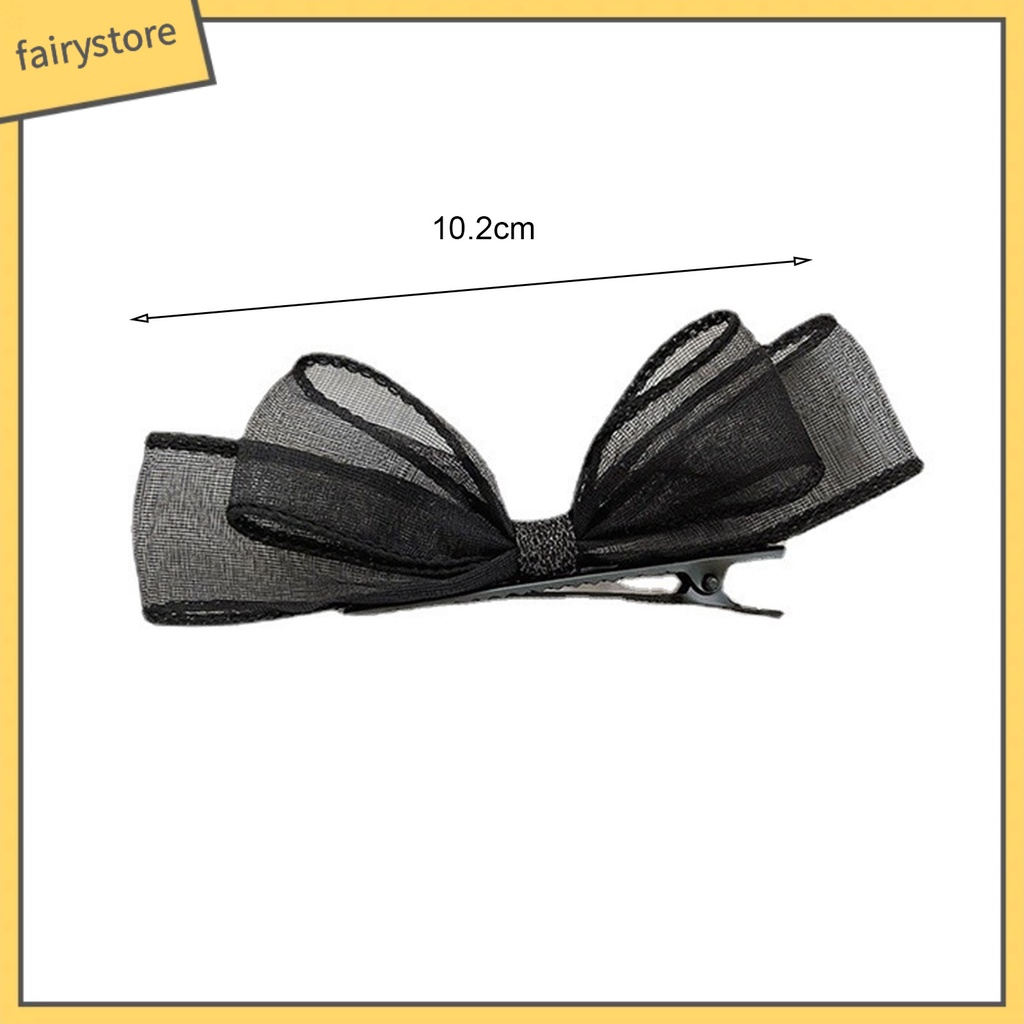 [FRO] Set 2 Kẹp Tóc Nơ Lưới Hai Lớp Chống Trượt Trọng Lượng Nhẹ Có Thể Tái Sử Dụng Trang Trí Tiệc Tùng Dành Cho Nữ