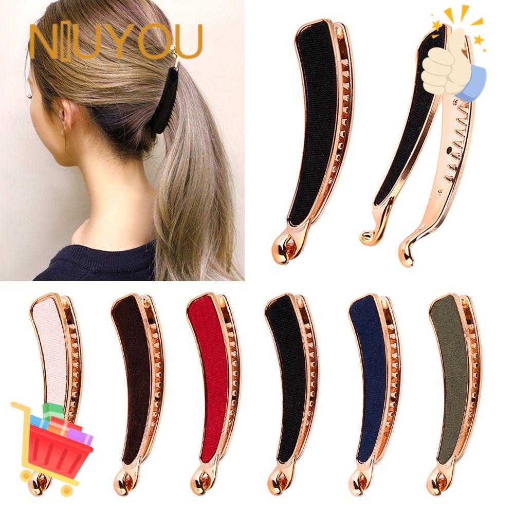 Kẹp Tóc Đuôi Ngựa Có Răng Lược Phong Cách Cổ Điển