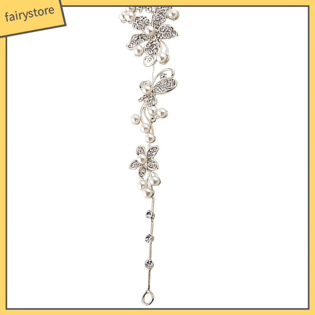 Băng Đô Cài Tóc Đính Hoa Và Ngọc Trai Nhân Tạo Thời Trang