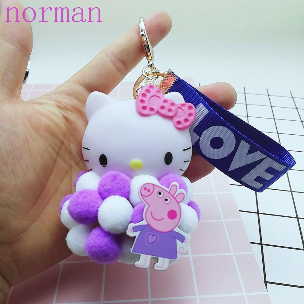 Norman Đồ chơi nhồi bông Hình Mèo Kitty Đáng Yêu Trang Trí Móc Khóa / Điện Thoại
