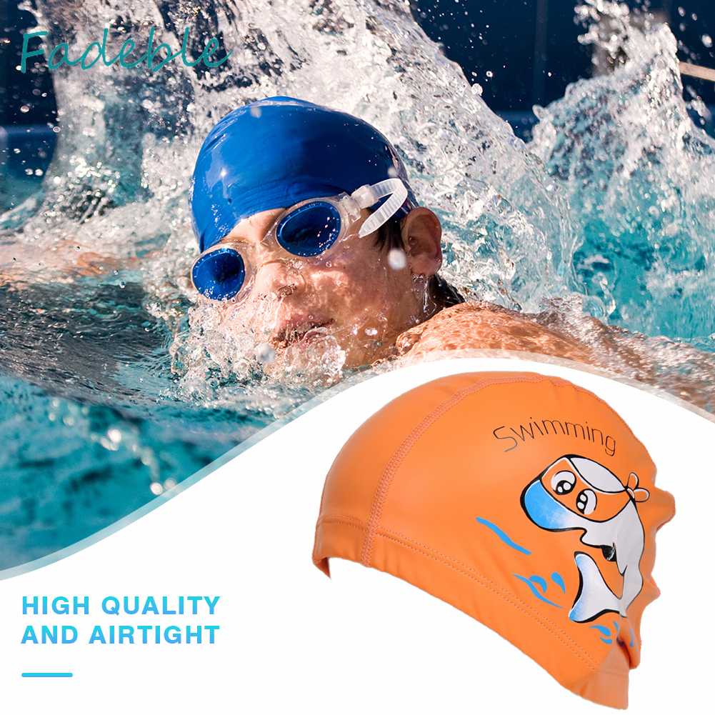 Mũ Bơi Chất Liệu PU Mềm Mại Thoải Mái Cho Bé