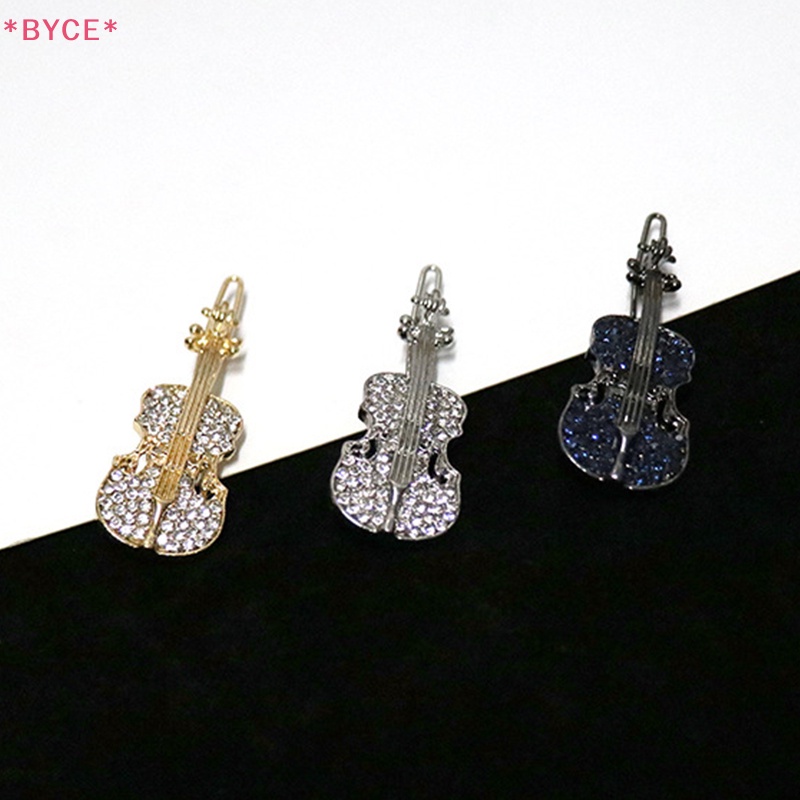 Kẹp Tóc Hình Đàn Violin Đính Đá Lấp Lánh Thời Trang Cho Nữ Mới