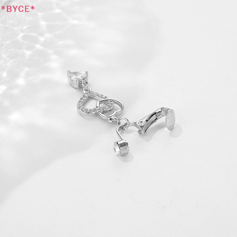 Khuyên Rốn Bằng Thép Không Gỉ Đính Đá Zircon Hình Trái Tim Thời Trang Cho Nữ Mới