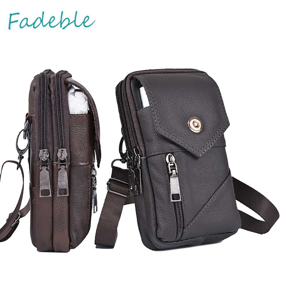 Túi Da Đeo Hông Đựng Điện Thoại Phong Cách Retro Cho Nam