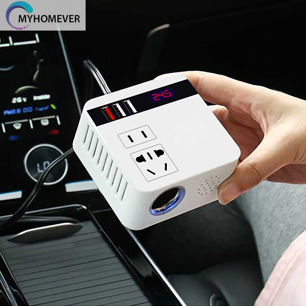 Bộ SạC 150W Chuyển Đổi DC 12V Sang 110V USB Cho iPhone / Xe Hơi / Xe TảI