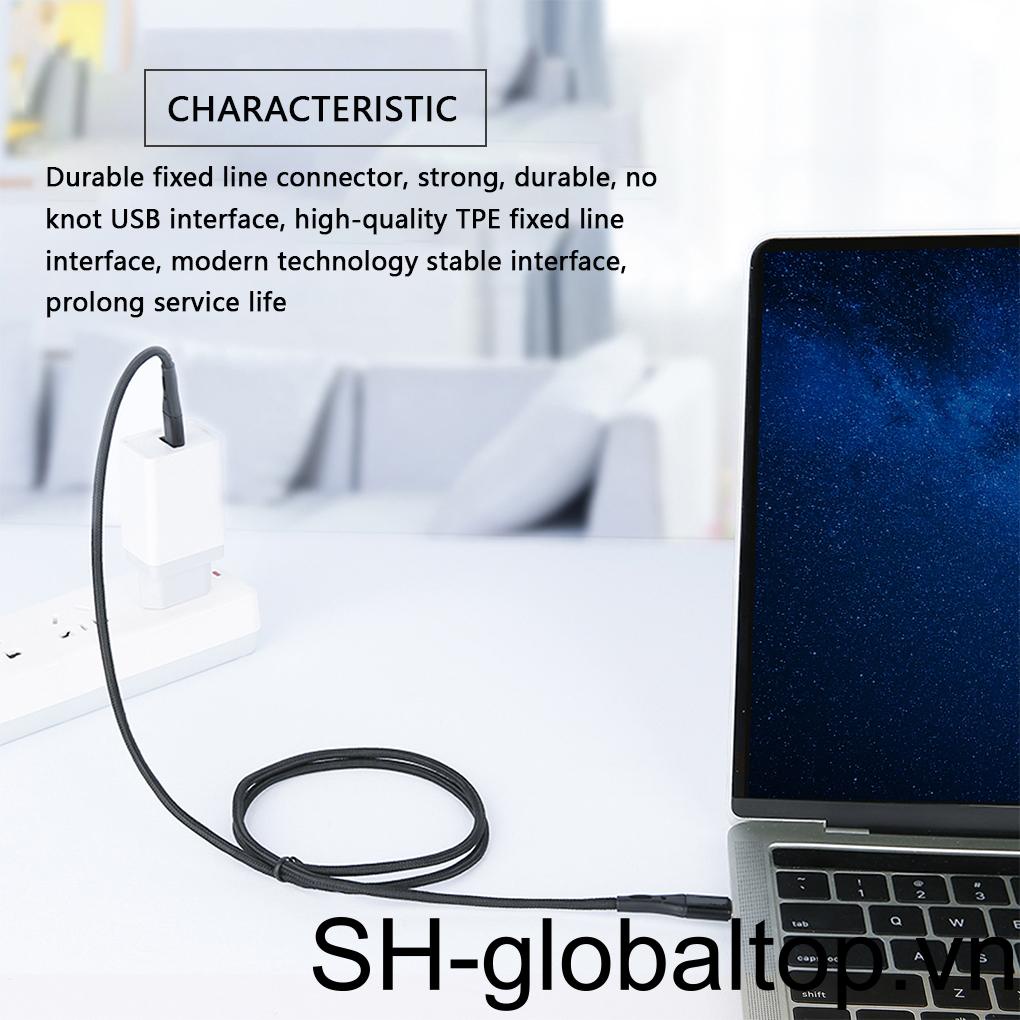 Cáp Sạc Type C Dây Bện Nylon Cho Điện Thoại