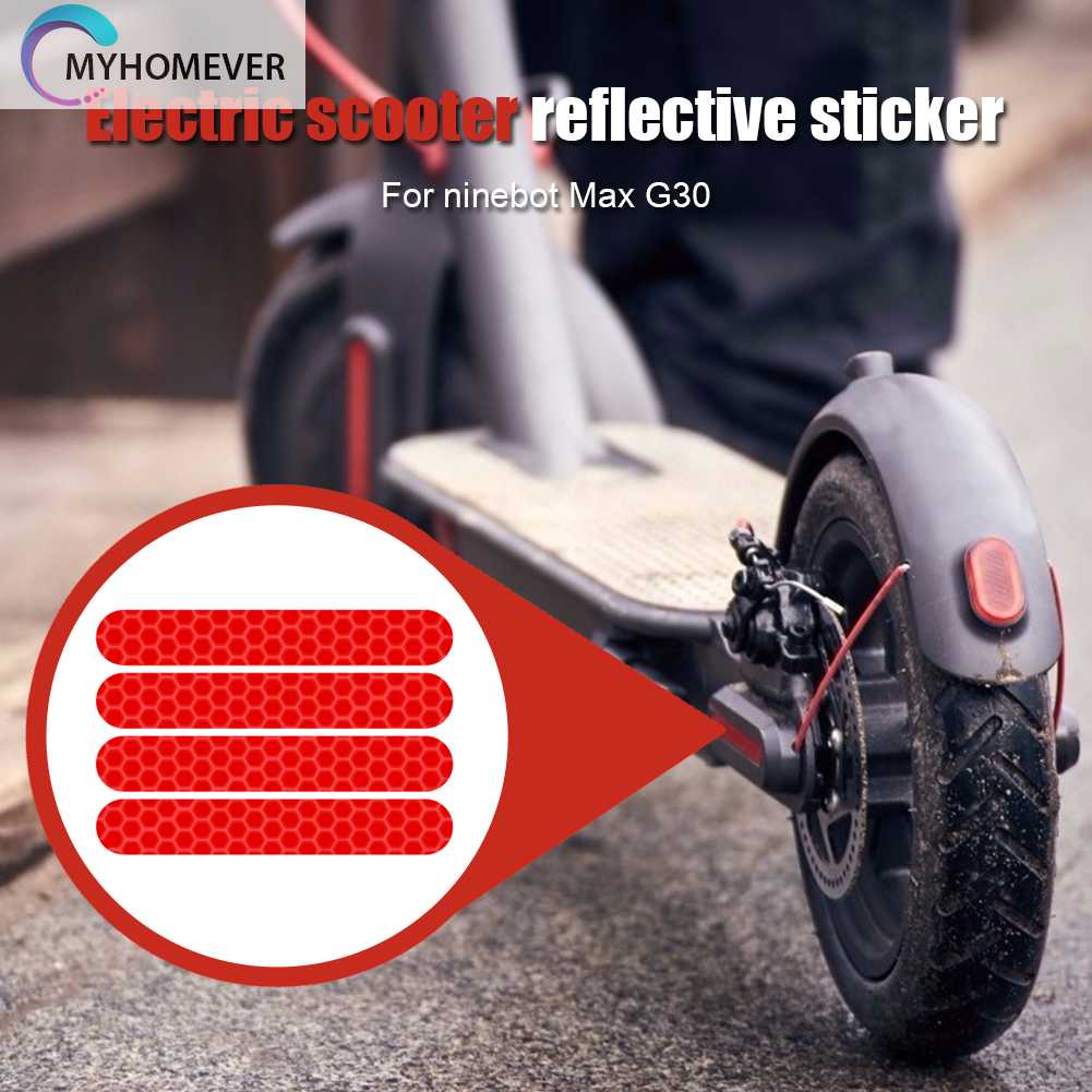 Bộ 4 Miếng Dán Phản Quang An Toàn Vào Ban Đêm Cho Xe Điện Ninebot MAX