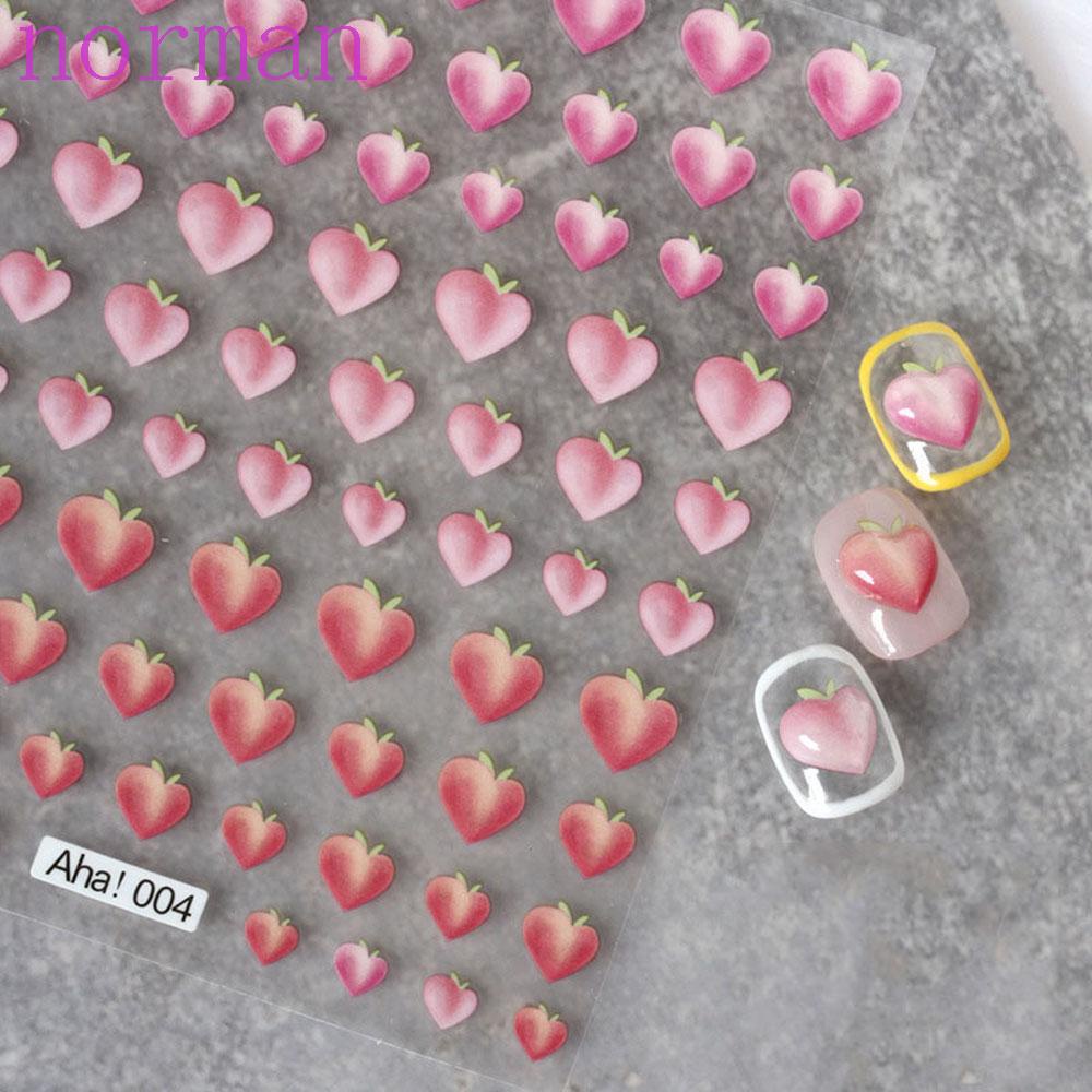 Nhãn Dán Móng Tay Tự Dính Họa Tiết Hoa Hoạt Hình Mùa Hè