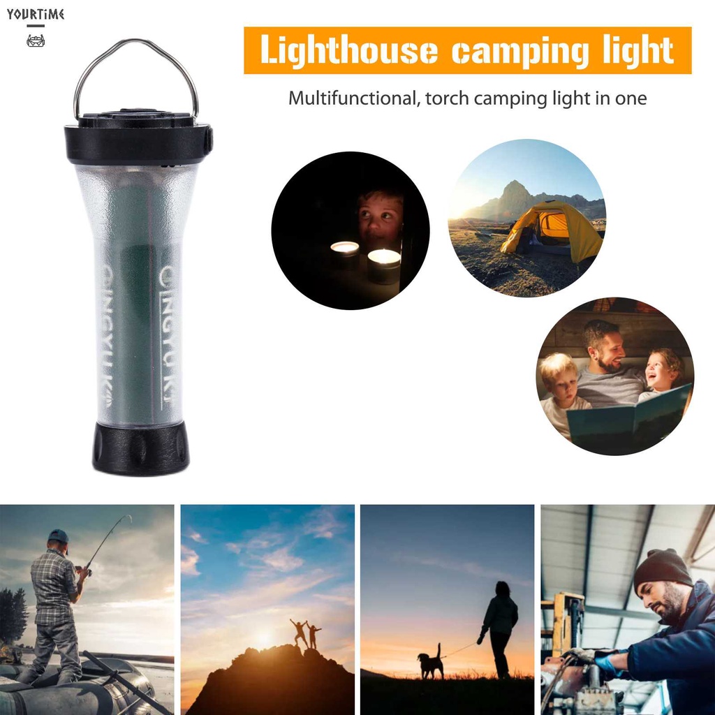 Đèn Pin Cắm Trại &amp; Săn Bắn 2 Trong 1 7H 250LM