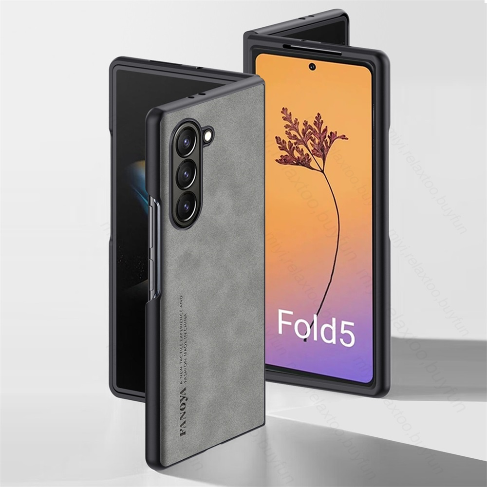 Ốp Điện Thoại Da Cừu Viền Silicon Dẻo Mỏng Nhẹ Sang Trọng Cho Samsung Galaxy Z Fold 5 5G Fold5 5 ZFold5