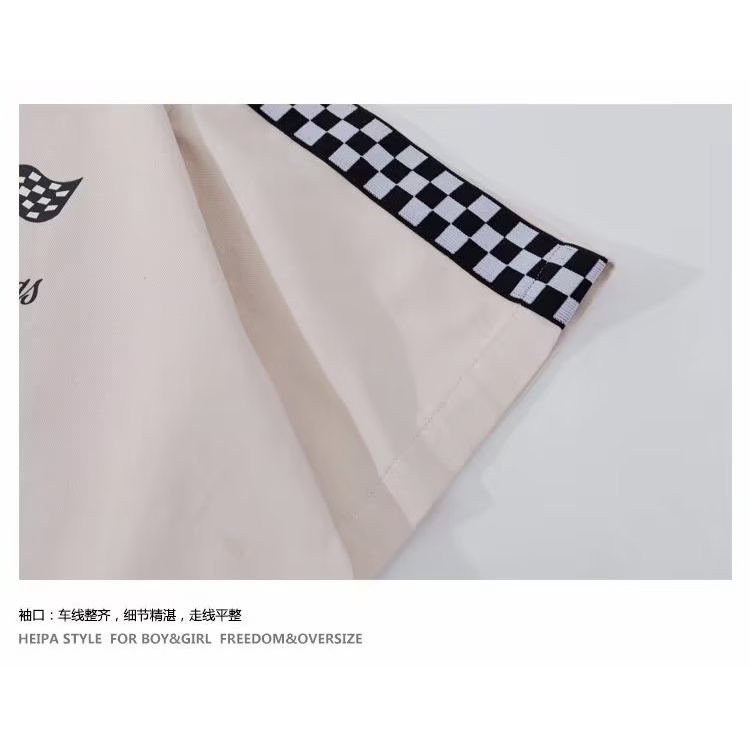 Áo Sơ Mi Tay Lửng Dáng Rộng Phong Cách Âu Mỹ Thời Trang Mùa Hè 2023 Dành Cho Nam