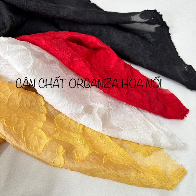 Vải Organza hoa Tết - Gấm hoa may váy Tết du xuân ,trẩy Hội