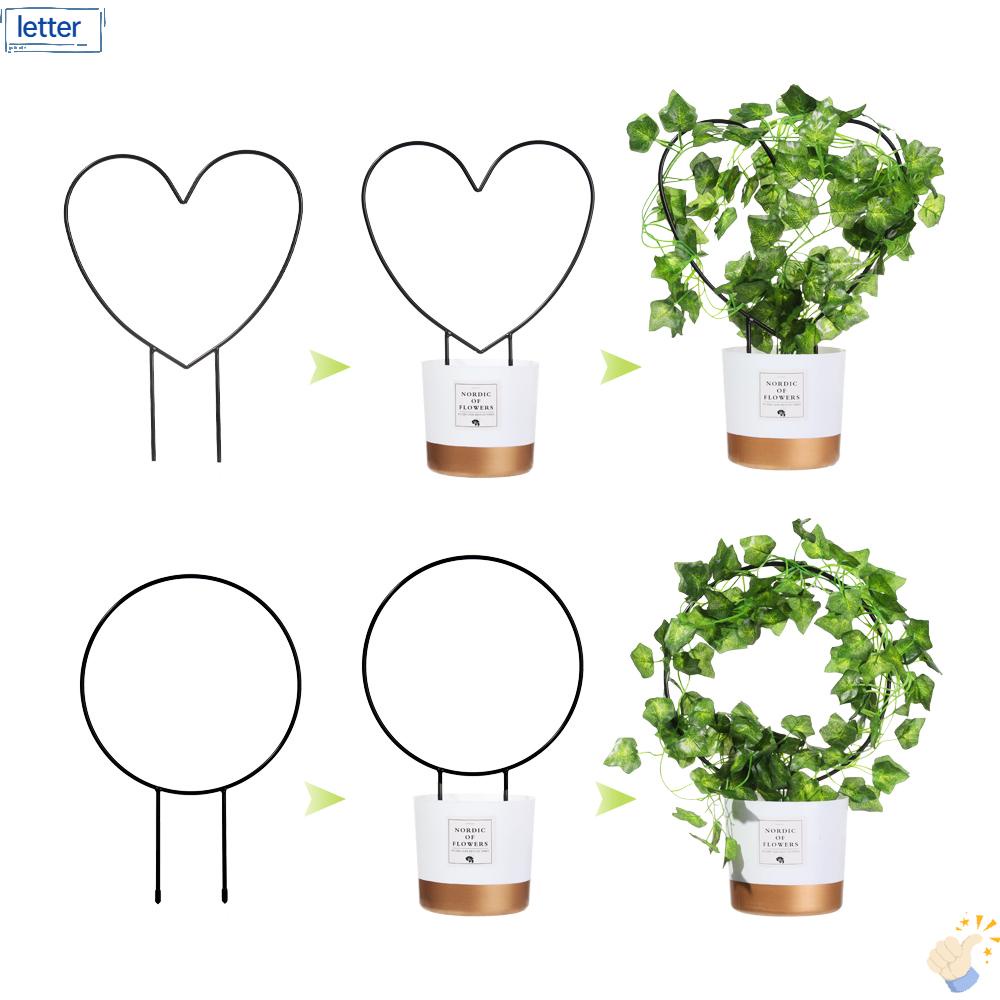 Giá Đỡ Cây Cảnh Hình Tròn Bằng Sắt Hình Trái Tim Độc Đáo Trang Trí Sân Vườn