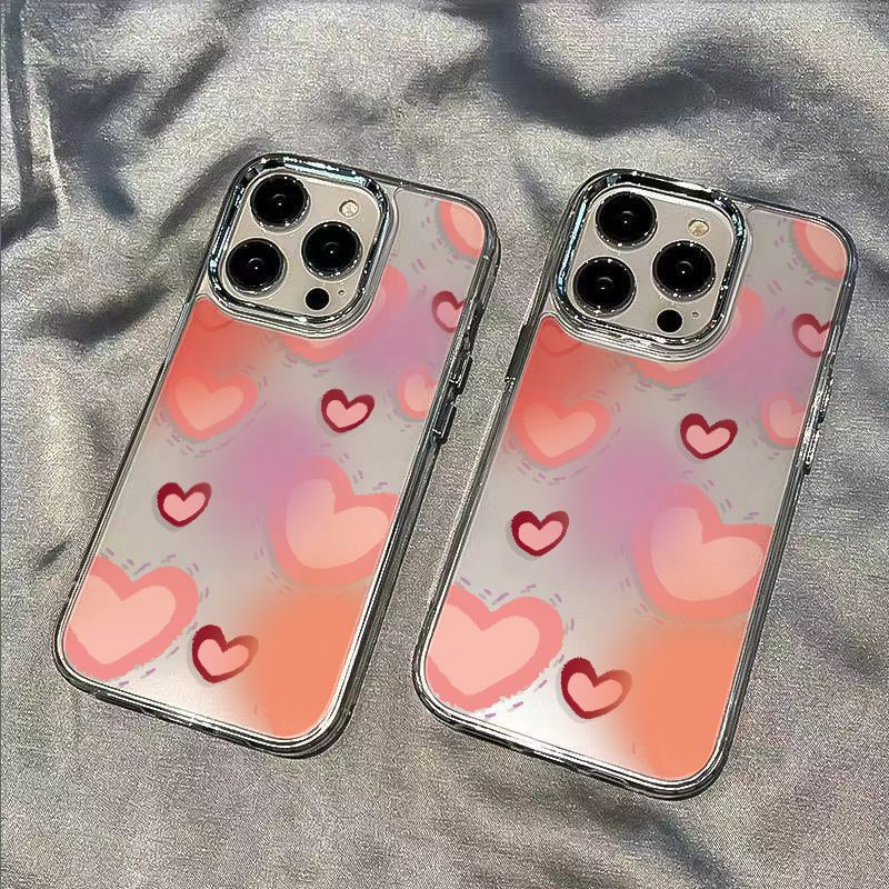 ✅Ốp Điện Thoại Dẻo Họa Tiết Trái Tim Đơn Giản Thời Trang Chống Sốc Cho iPhone12 / 13 14pro11max87