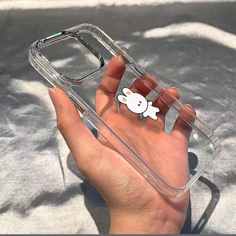 ✅Ốp Điện Thoại Mềm Chống Sốc Hình Thỏ Trắng Nhỏ Cho Iphone 13117 14pro 8Plus 12 1YVO