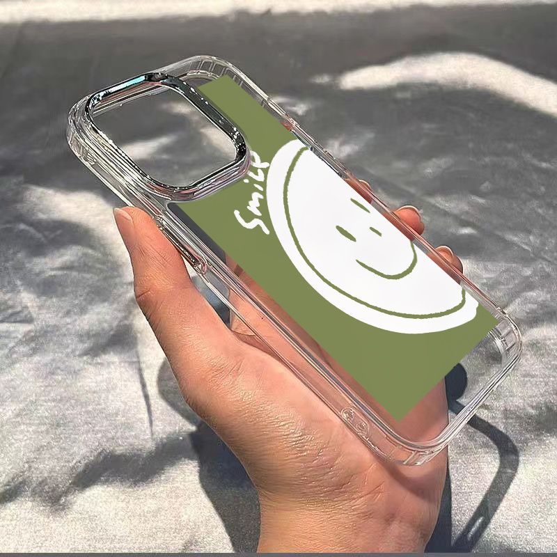 ✅Ốp Điện Thoại Mềm Chống Sốc Họa Tiết Mặt Cười Đơn Giản Cho Apple Iphone 7 12 14 Pro 11 Plus 138 5Mv