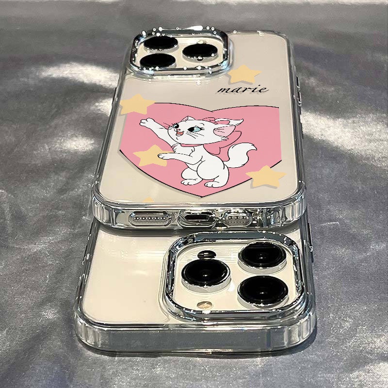 ✅Ốp Điện Thoại Dẻo Họa Tiết Trái Tim &amp; Chú Mèo Dễ Thương Chống Sốc Cho iPhone12 14pro 8 13 plusmax MA65 711