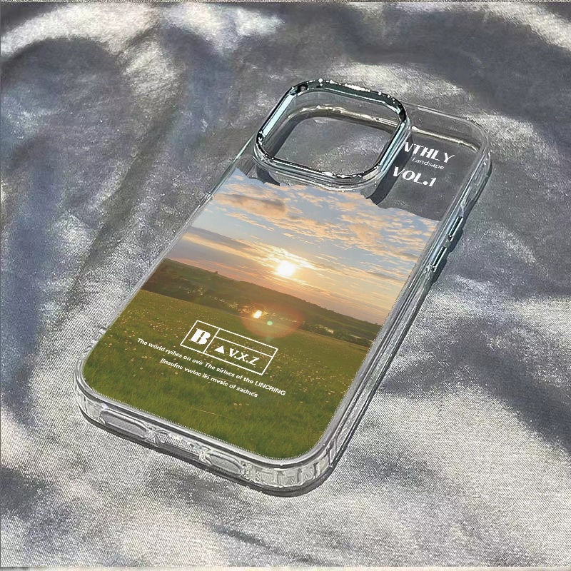 ✅Ốp Điện Thoại Mềm Chống Sốc In Họa Tiết Phong Cảnh Đơn Giản Cho Iphone 8plus 1314pro 12 max 117 O3OR