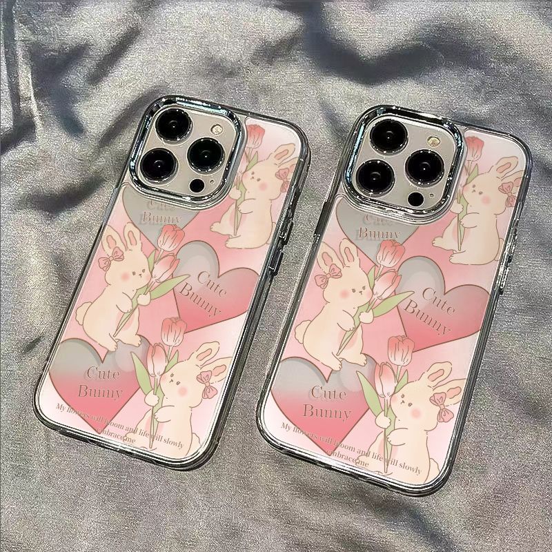 ✅Ốp Điện Thoại Dẻo Họa Tiết Chú Thỏ &amp; Hoa Đơn Giản Chống Sốc Cho iPhone12 CVDK / 1311 14ProPlus xsmax8 7