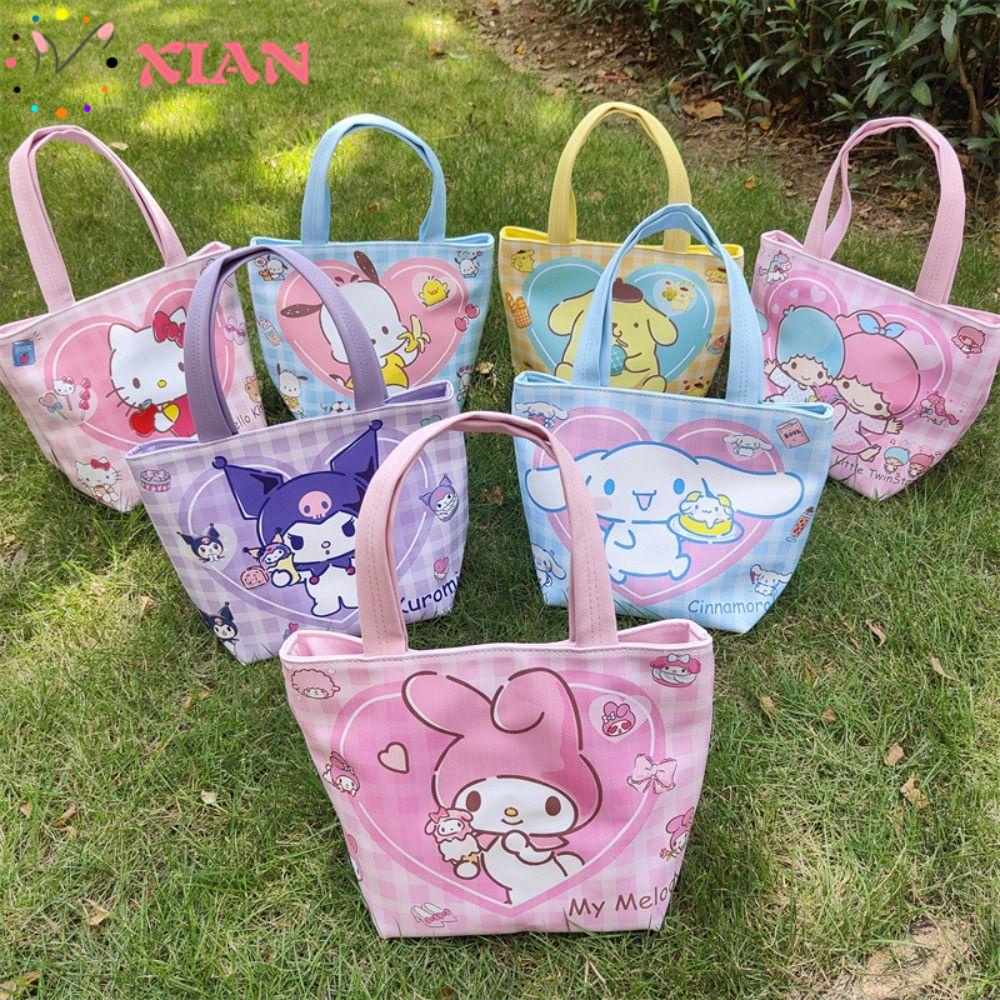 Túi Tote Đeo Vai Vải Canvas Cỡ Lớn In Hình Melody Dễ Thương