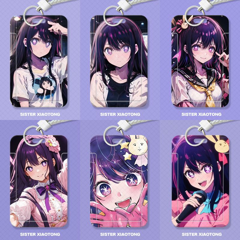 Oshi no Ko anime student slider card holder meal card bus card ID card protector access card campus