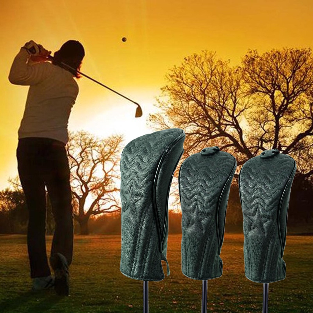 Bộ 3 Vỏ Bọc Đầu Gậy Đánh Golf Chống Thấm Nước Chuyên Dùng