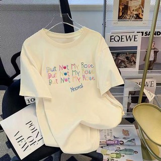 Áo thun FASHMILY 100% cotton tay ngắn dáng rộng phong cách Hàn Quốc thời trang mùa hè cho nam và nữ