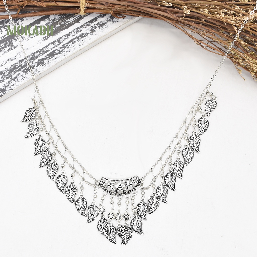 Kẹp Tóc Hình Chuỗi Xích Hai Lớp Phong Cách Bohemia Cho Nữ