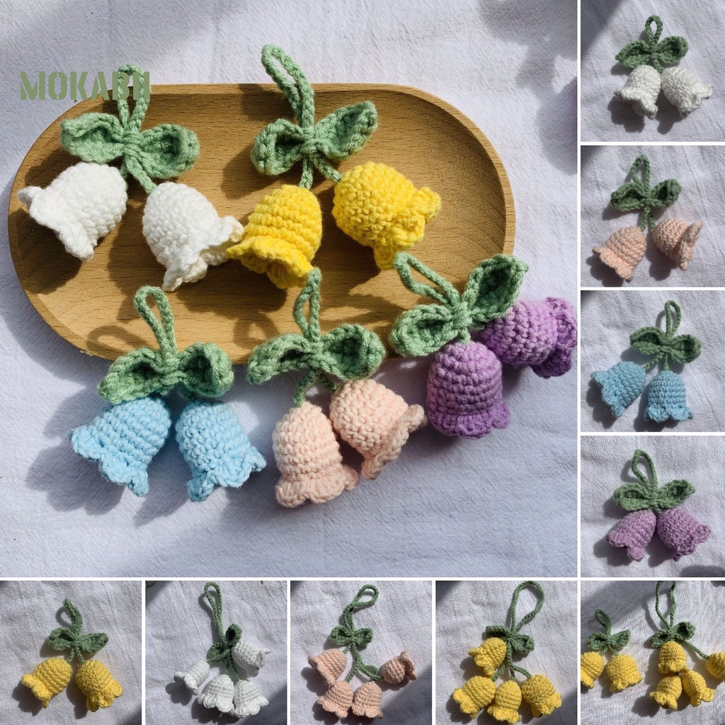 [Mok Abh] Móc Khóa Dệt Tay Hình Hoa Tinh Tế Phong Cách Bohemian Quyến Rũ