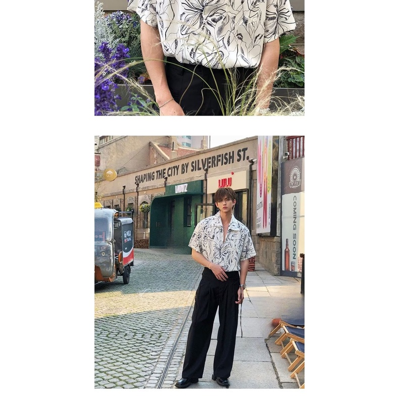 Áo Sơ Mi Họa Tiết Hoa Phong Cách Hawaii Thời Trang Mùa Hè Mới