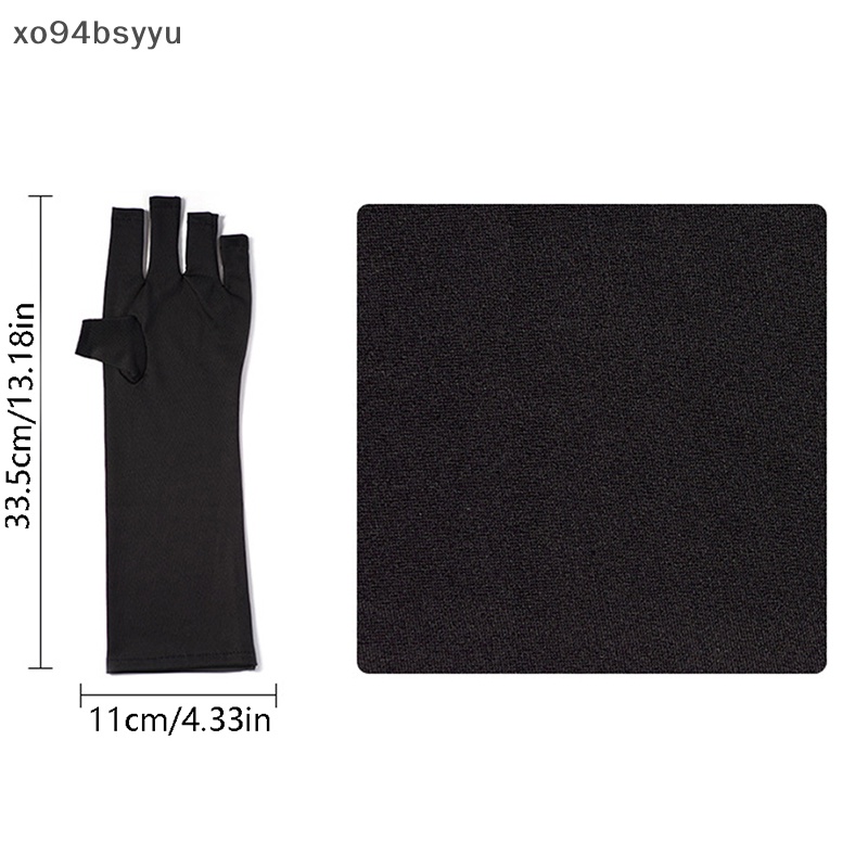 Găng Tay Hở Ngón Chống Tia UV xo94bsyyu Dùng Để Trang Trí Móng Nghệ Thuật