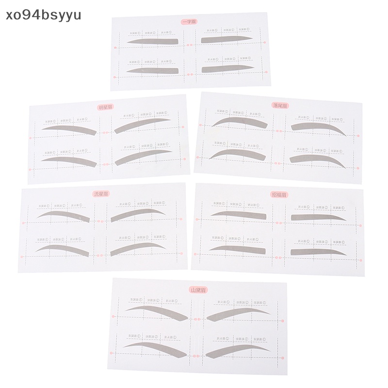 24 Cặp Khuôn Kẻ Lông Mày Xo94Bsyu Có Thể Điều Chỉnh Tiện Dụng