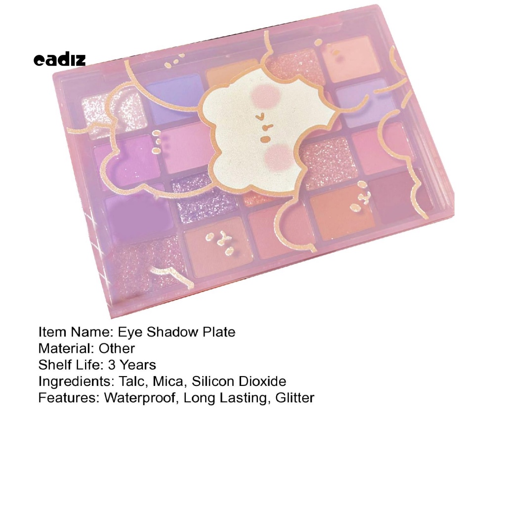 Bảng Phấn Mắt 20 Màu Lì Và Ánh Nhũ Kết Hợp Trang Điểm Kháng Nước Và Chống Mồ Hôi Lâu Trôi