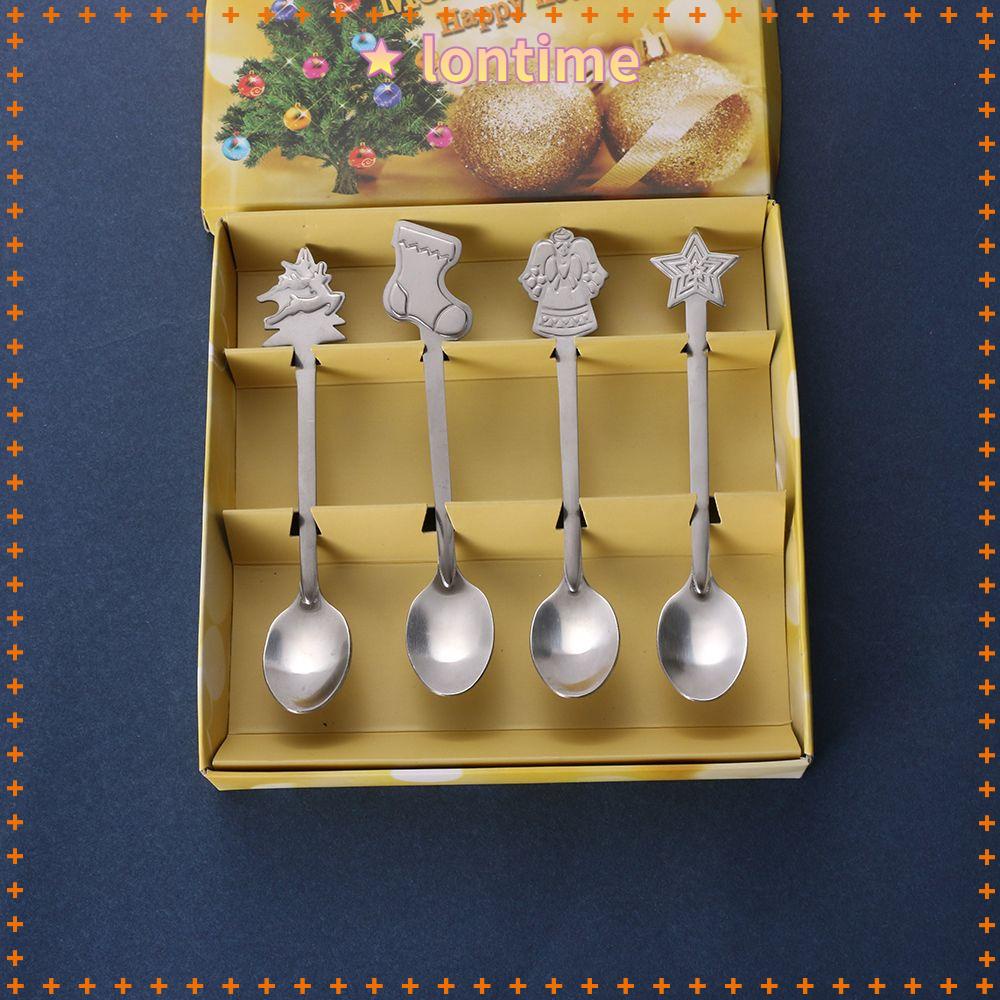 Set 4 Muỗng Cà Phê Phong Cách Giáng Sinh Đáng Yêu