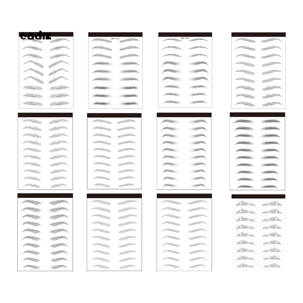 1 Tờ Miếng Dán Lông Mày Tạo Hiệu Ứng 3D Bán Vĩnh Viễn Kháng Nước Cho Nữ