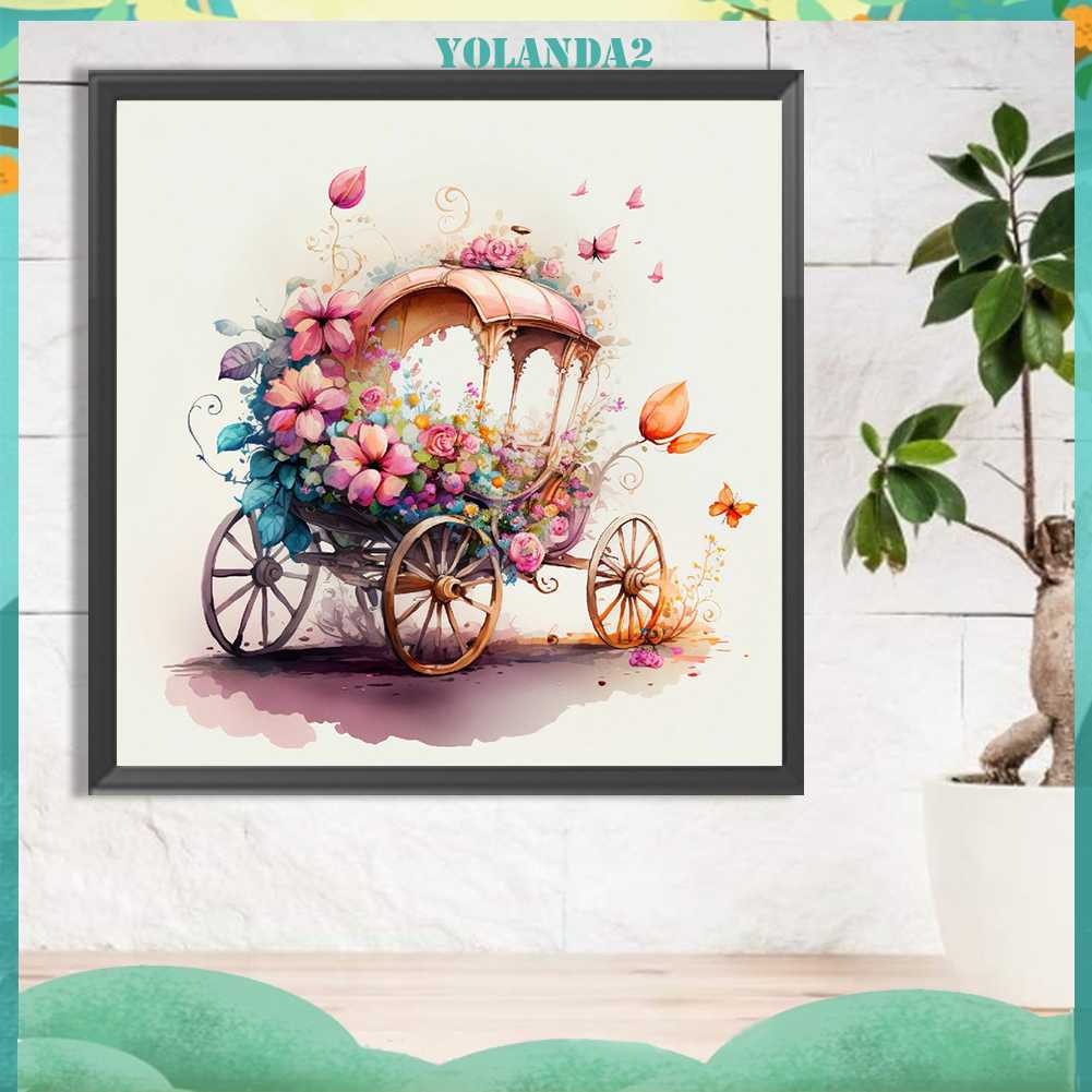 Tranh Đính Đá Kim Cương Toàn Bộ 5D DIY Hình Vẽ Hoa Trang Trí Nhà Cửa Xe Hơi