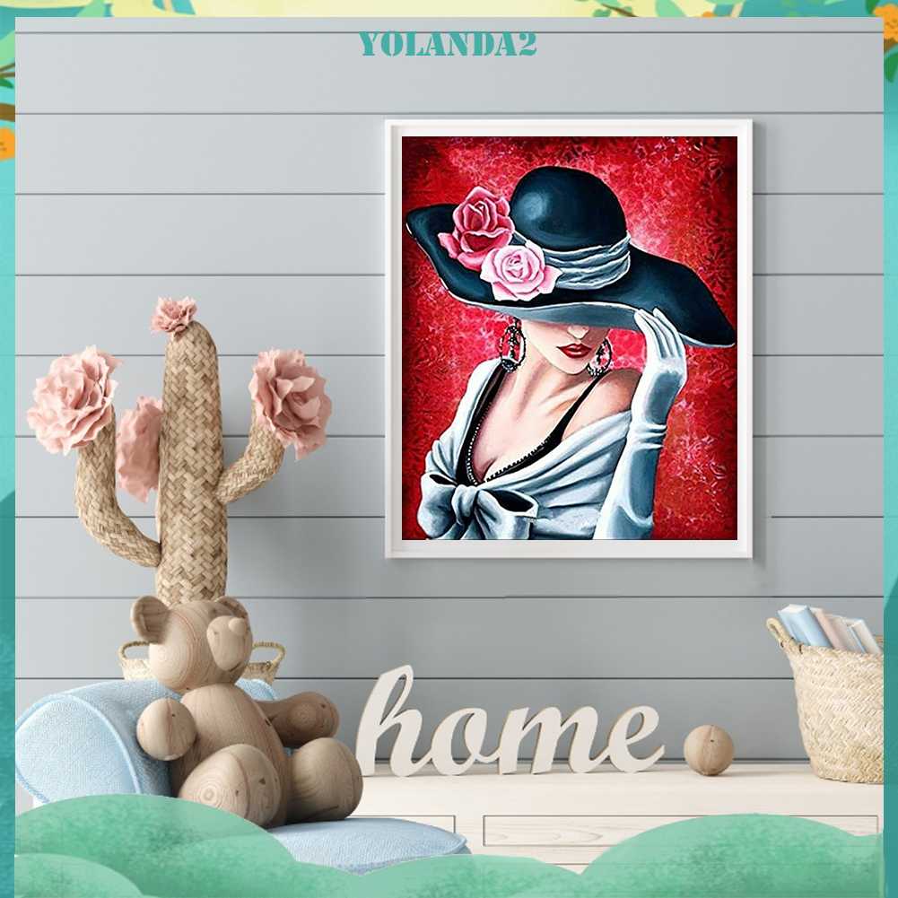 Tranh Đính Đá Kim Cương Toàn Bộ 5D DIY Hình Vẽ Cô Gái Trang Trí Nhà Cửa