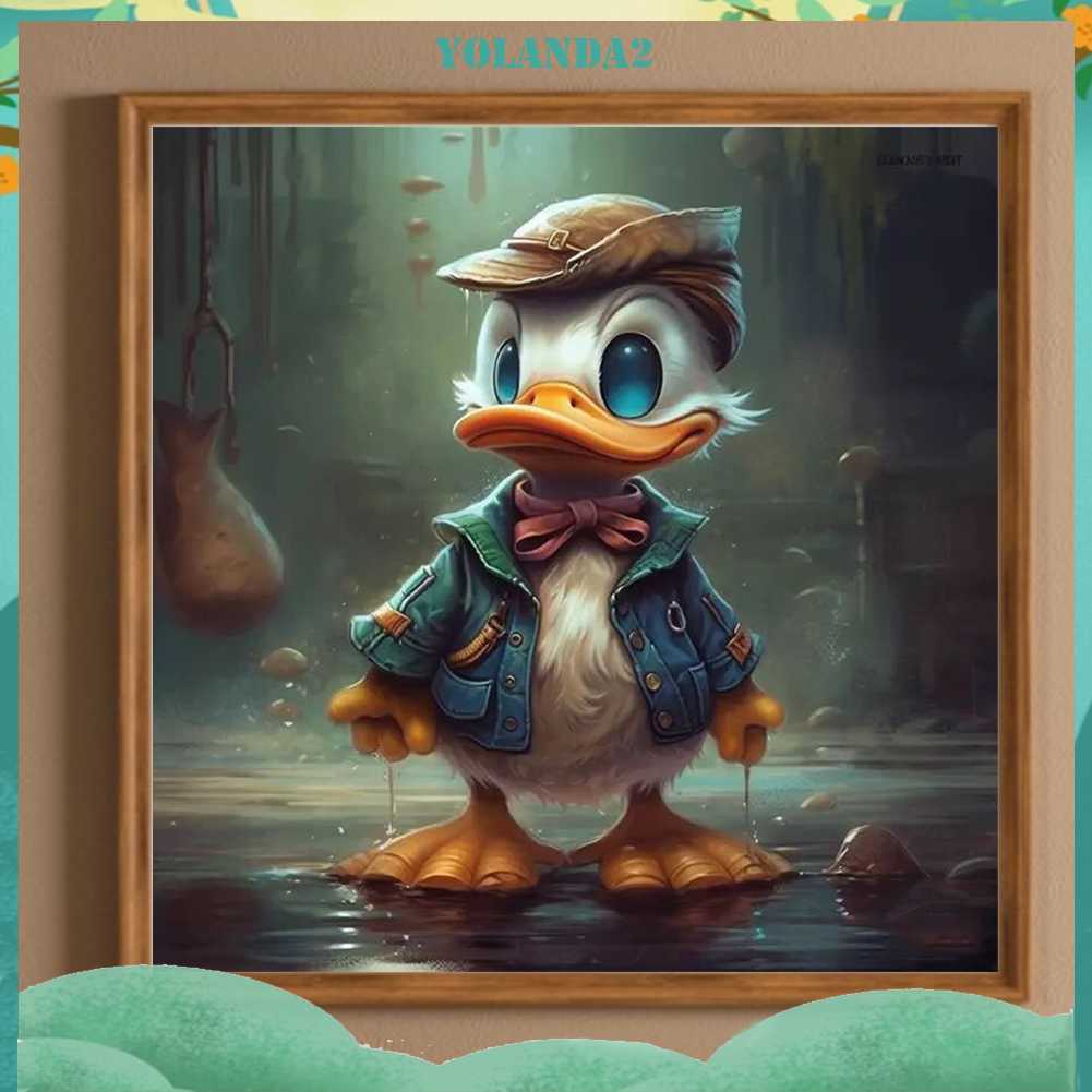 Tranh Đính Đá Kim Cương Toàn Bộ 5D DIY Hình Vẽ Vịt Donald