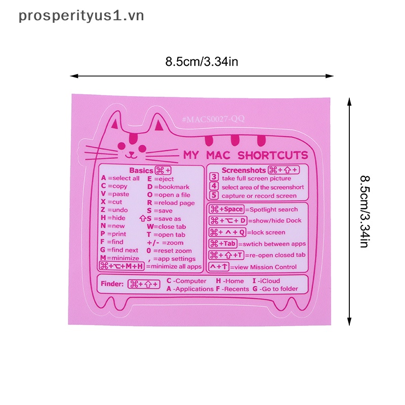 [prosperityus1] Miếng Dán Bàn Phím Tắt Máy Tính Tự Dính Cho Windows PC Laptop
