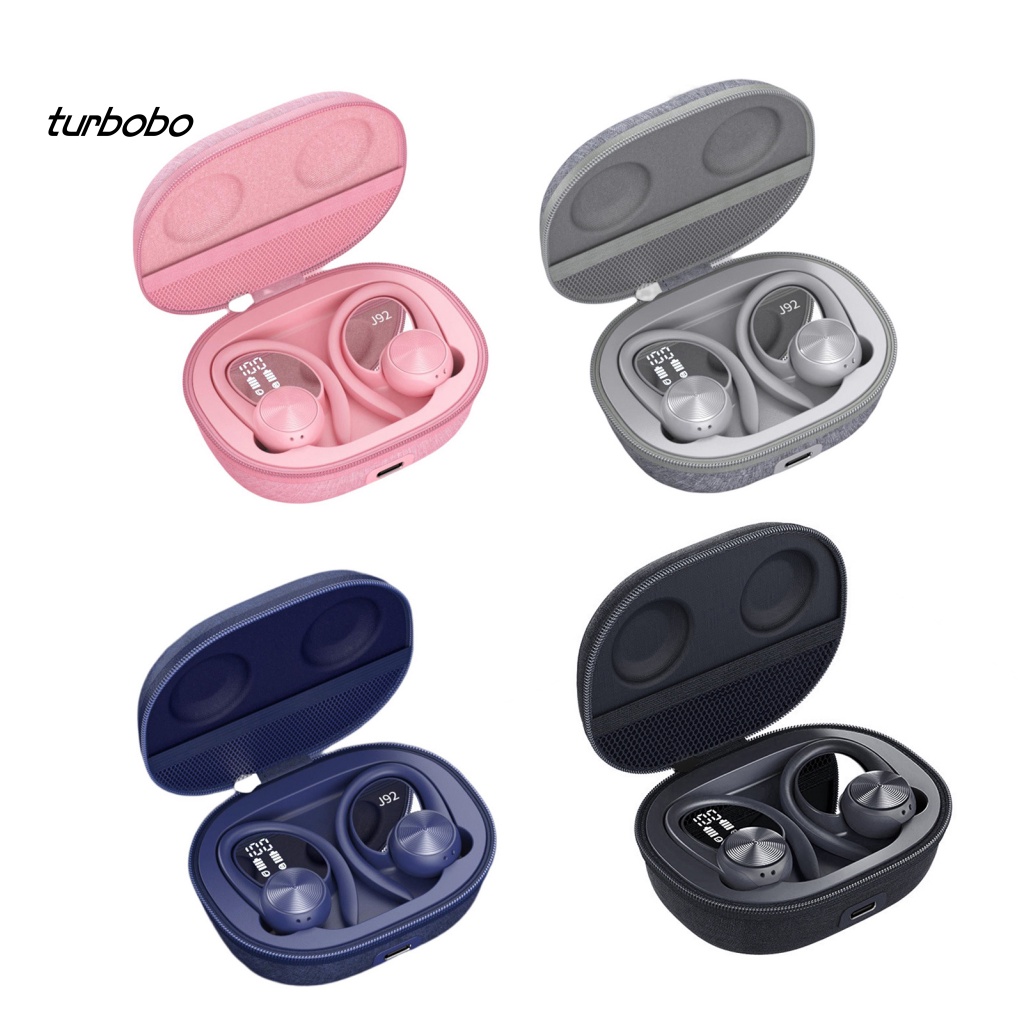 Set 1 Cặp Tai Nghe Bluetooth 5.0 Không Dây Cảm Ứng Vân Tay Màn Hình LED Điện Tử