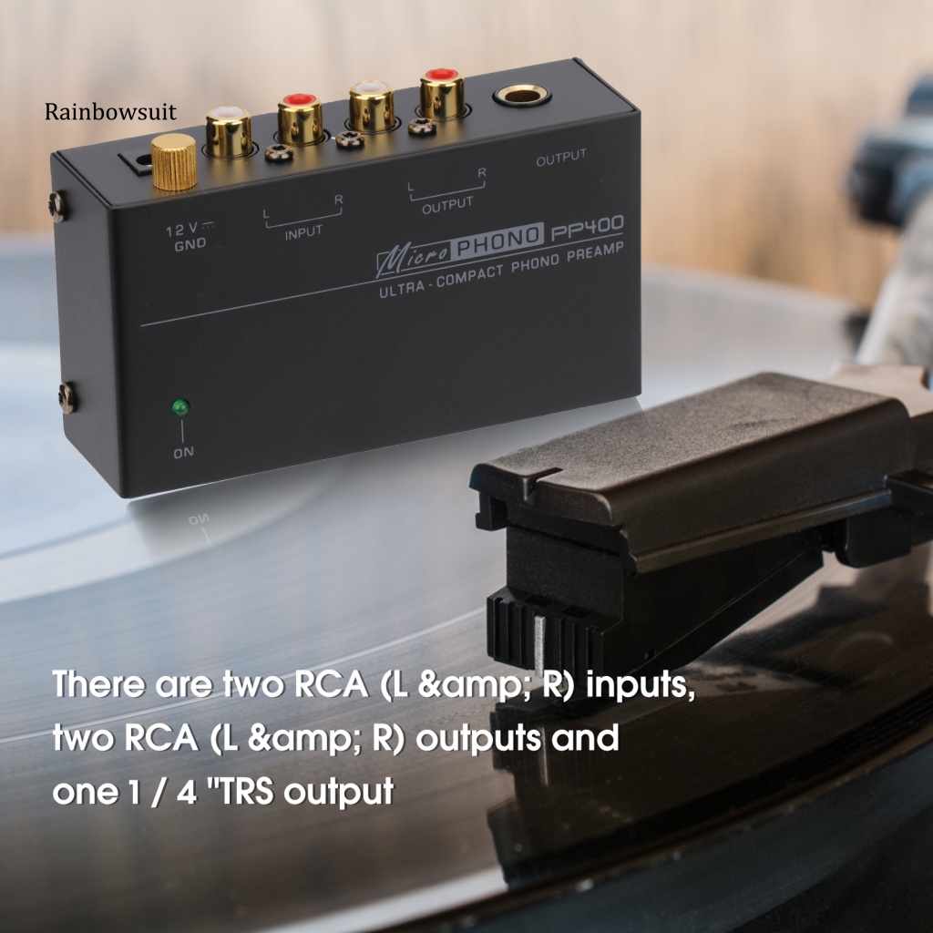 Bộ Khuếch Đại Âm Thanh PP400 Phono Preamp Mini Tiếng Ồn Thấp Đầu Vào RCA / Đầu Ra Bằng Kim Loại Cho Văn Phòng