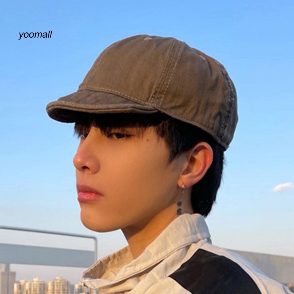 Yo / Mũ Lưỡi Trai Vành Ngắn Điều Chỉnh Được Lỗ Đuôi Ngựa Màu Trơn Chống Nắng Mùa Hè Cho Nam Và Nữ